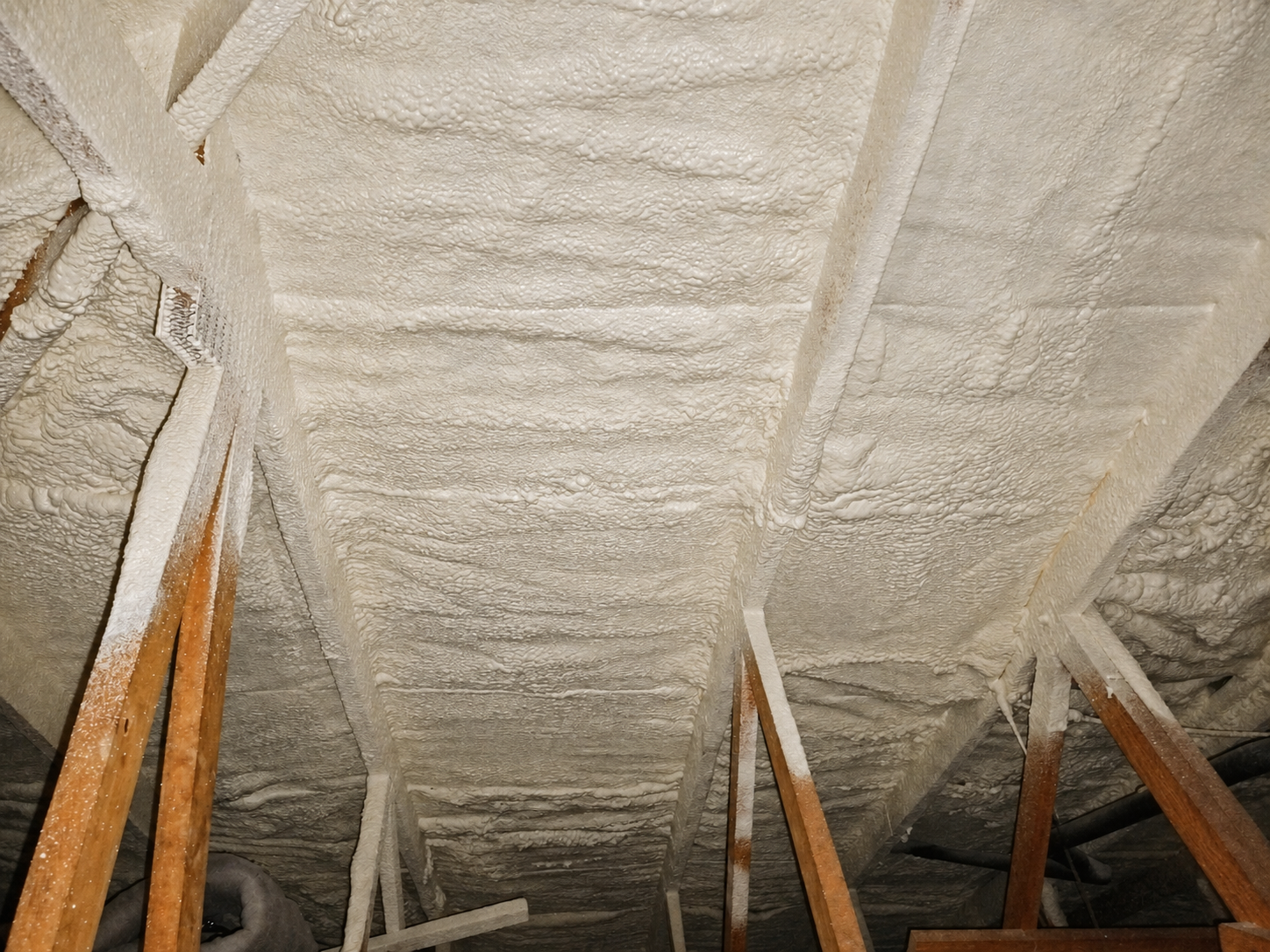 Spray foam roof insulation